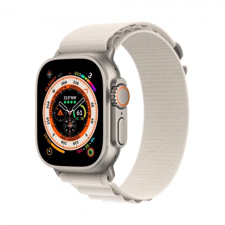 Часы Apple Watch Ultra 49mm Titanium Starlight, Alpine Loop, Large фото 1