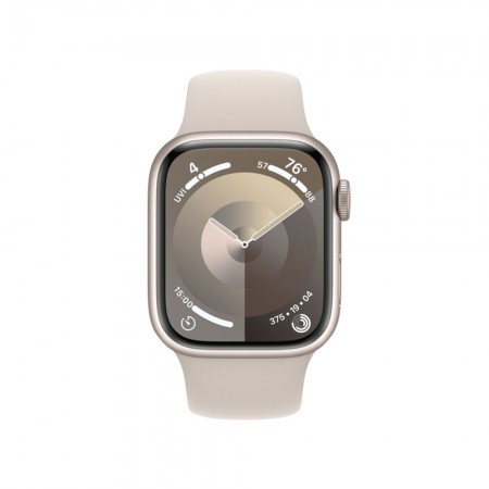 Часы Apple Watch Series 9 GPS 41mm Starlight Aluminum Case with Starlight Sport Band - S/M фото 2