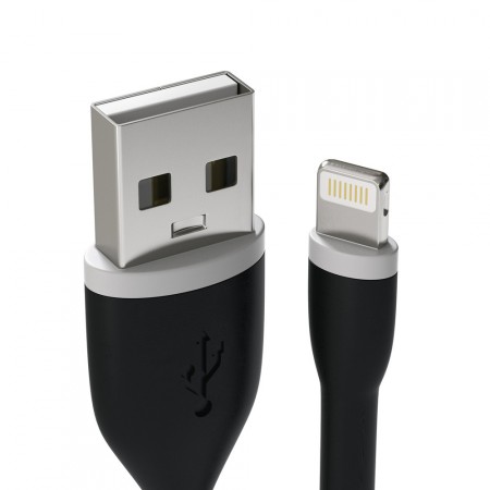 Кабель Satechi Flexible Lightning to USB Cable, Black, 25 см фото 1