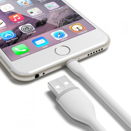 Кабель Satechi Flexible Lightning to USB Cable, White, 15 см фото 4