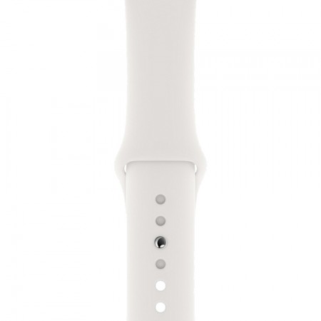 Умные часы Apple Watch Series 4 GPS + Cellular, 44 мм, корпус из алюминия серебристого цвета, спортивный ремешок белого цвета (MTUU2) фото 3