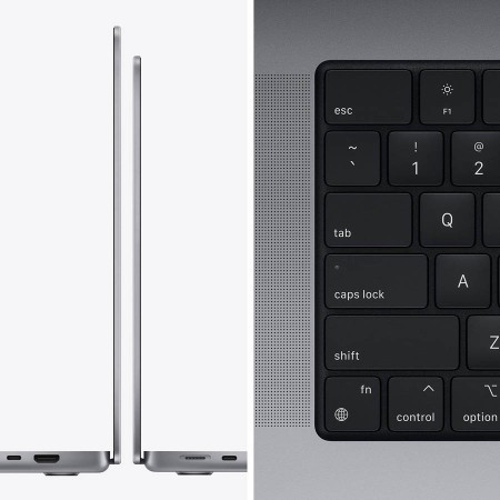 Ноутбук Apple MacBook Pro 14&quot; Late 2021 (Apple M1 Pro, RAM 16 ГБ, SSD 512 ГБ, Apple graphics 14-core), Серый космос (MKGP3) фото 4