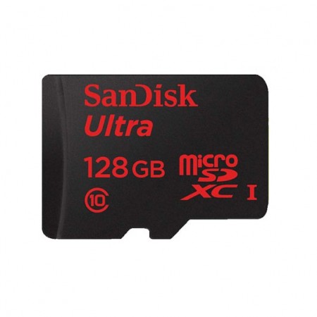 Карта памяти  SanDisk Ultra microSDXC UHS-I 30 Мб/с 128 Гб + SD адаптер фото 1