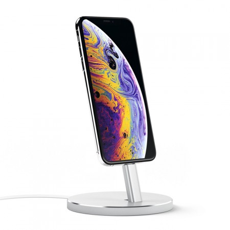 Подставка для iPhone с разъемом Lightning Satechi Aluminum Desktop Charging Stand, Silver фото 1