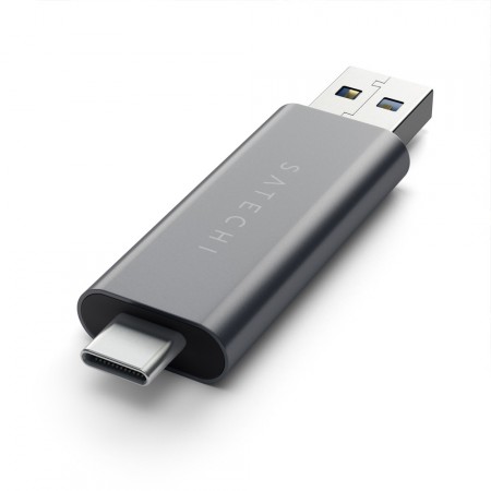 Карт-ридер Satechi Aluminum Type-C USB 3.0 and Micro/SD Card Reader, Space Gray фото 1