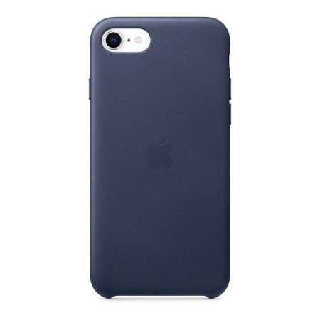 Кожаный чехол для iPhone SE, Тёмно-синий фото 1