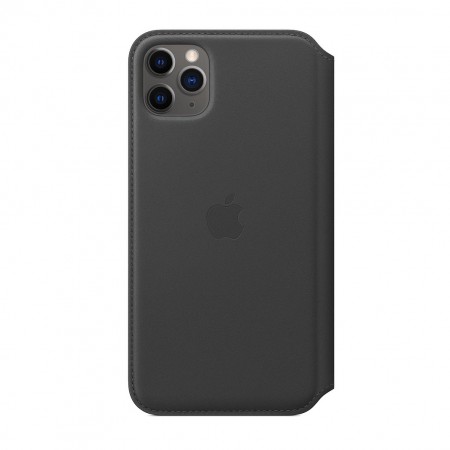 Кожаный чехол Folio для iPhone 11 Pro Max, Чёрный 