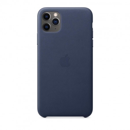 Кожаный чехол для iPhone 11 Pro Max, Тёмно‑синий фото 1