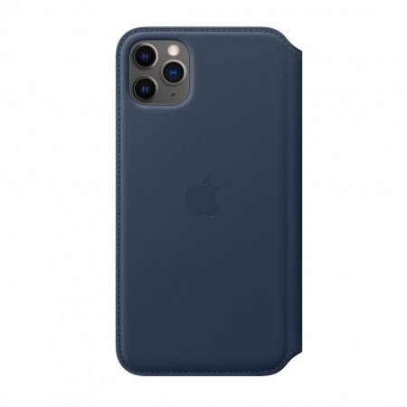 Кожаный чехол Folio для iPhone 11 Pro Max, Синяя пучина 