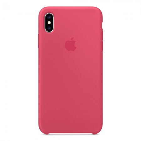 Силиконовый чехол для iPhone XS Max, Красный каркаде фото 1