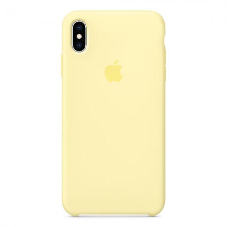 Силиконовый чехол для iPhone XS Max, Лимонный крем 