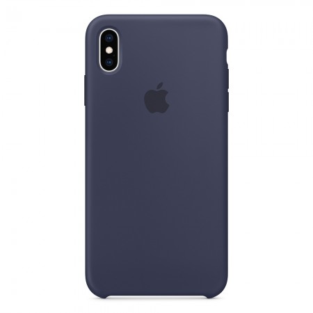 Силиконовый чехол для iPhone XS Max, Тёмно-синий фото 1