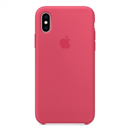 Силиконовый чехол для iPhone XS, Красный каркаде 