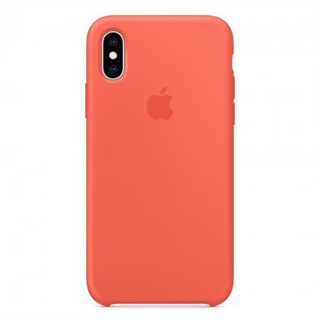 Силиконовый чехол для iPhone XS, Спелый нектарин фото 1