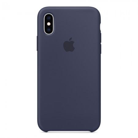 Силиконовый чехол для iPhone XS, Тёмно-синий 