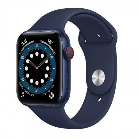 Часы Apple Watch Series 6 GPS + Cellular 44mm Blue Aluminum Case with Deep Navy Sport Band (M07J3) фото 1