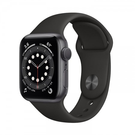 Часы Apple Watch Series 6 40mm Aluminum Case with Sport Band Space Gray/Black (Серый космос/Черный) MG133 фото 1