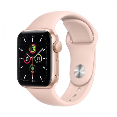 Часы Apple Watch SE, 40 мм, золотой алюминий, спортивный ремешок цвета «розовый песок» фото 1