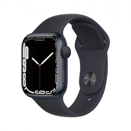 Часы Apple Watch Series 7 GPS 45mm Midnight Aluminum Case with Midnight Sport Band (MKN53LL/A) фото 1
