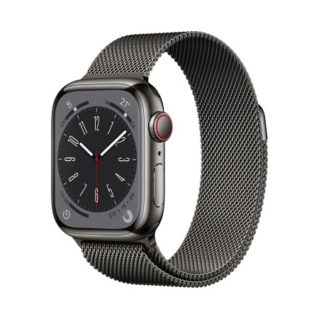 Умные часы Apple Watch Series 8 GPS+LTE 41mm Graphite Stainless Steel Case With Graphite Milanese фото 1