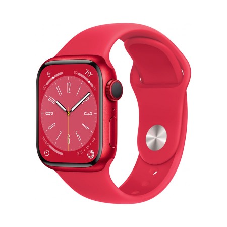 Умные часы Apple Watch Series 8 GPS 41mm (PRODUCT)RED Aluminum Case with (PRODUCT)RED Sport Band - S/M фото 1