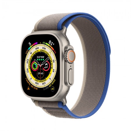 Часы Apple Watch Ultra 49mm Titanium Blue/Gray, Trail Loop, M/L фото 1