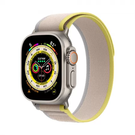 Часы Apple Watch Ultra 49mm Titanium Yellow/Beige, Trail Loop, M/L фото 1