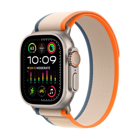 Часы Apple Watch Ultra 2 49mm Titanium Case, Orange/Beige Trail Loop, M/L фото 1