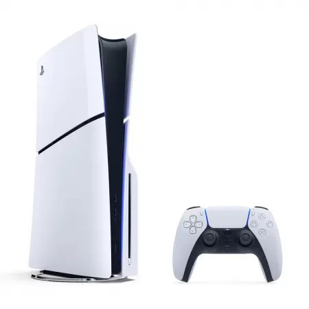 Игровая приставка Sony PlayStation 5 Slim, с дисководом, 1000 ГБ SSD, без игр, белый фото 1