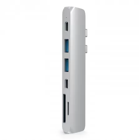 Адаптер Satechi Aluminum Type-C Pro Hub Adapter Silver (ST-CMBPS) фото 1