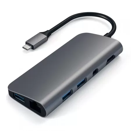 Адаптер Satechi Aluminum Type-C Multimedia Adapter Space Gray (ST-TCMM8PAM) фото 1