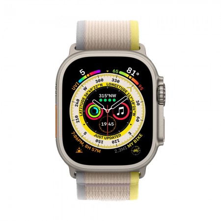 Часы Apple Watch Ultra 49mm Titanium Yellow/Beige, Trail Loop, S/M фото 1
