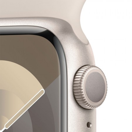 Часы Apple Watch Series 9 GPS 41mm Starlight Aluminum Case with Starlight Sport Band - S/M фото 3