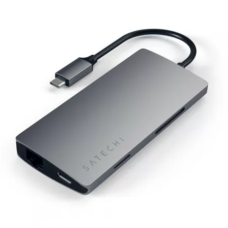 Переходник Satechi Type-C Multi-Port Adapter 4K with Ethernet V2 Space Gray фото 1