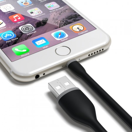 Кабель Satechi Flexible Lightning to USB Cable, Black, 25 см фото 4