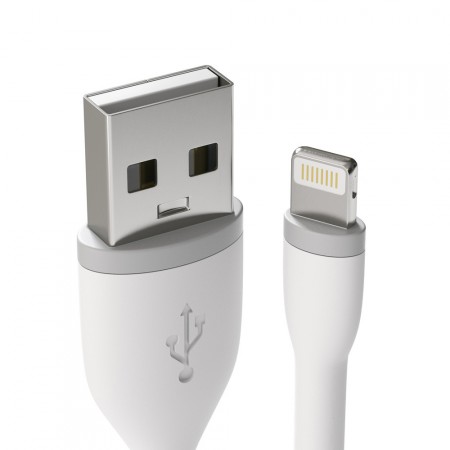 Кабель Satechi Flexible Lightning to USB Cable, White, 15 см фото 1