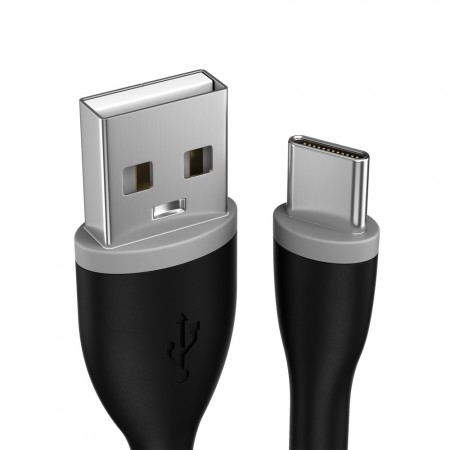 Зарядный кабель Satechi Type-C Flexible USB Charging Cable, Black, 15 см фото 1