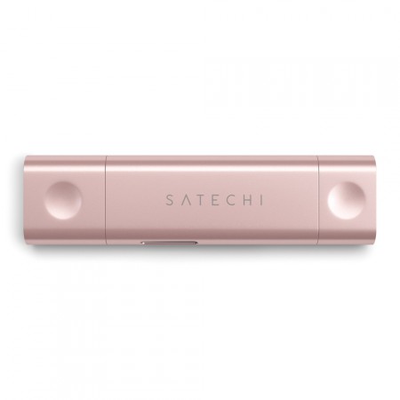 Карт-ридер Satechi Aluminum Type-C USB 3.0 and Micro/SD Card Reader, Rose Gold фото 4