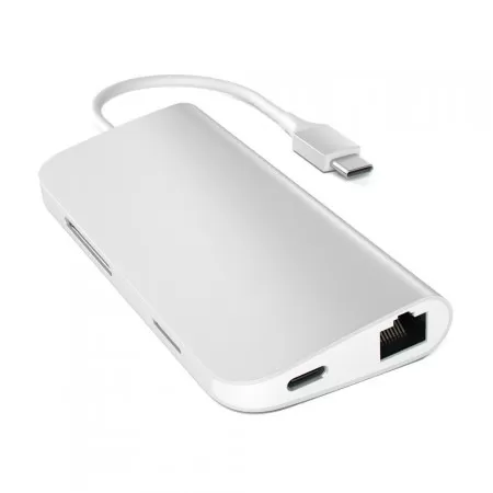 Переходник Satechi Type-C Multi-Port Adapter 4K with Ethernet, Silver фото 1