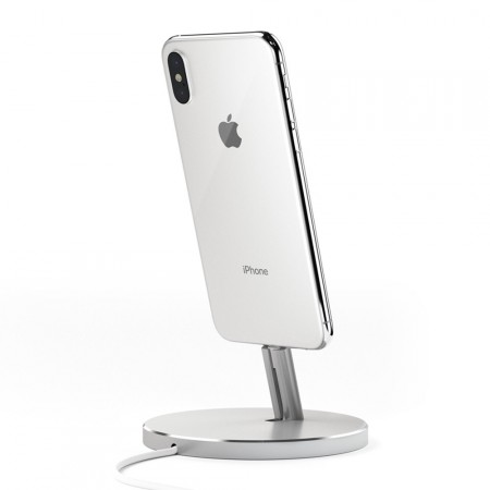 Подставка для iPhone с разъемом Lightning Satechi Aluminum Desktop Charging Stand, Silver фото 2