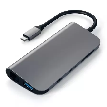 Адаптер Satechi Aluminum Type-C Multimedia Adapter Space Gray (ST-TCMM8PAM) фото 1