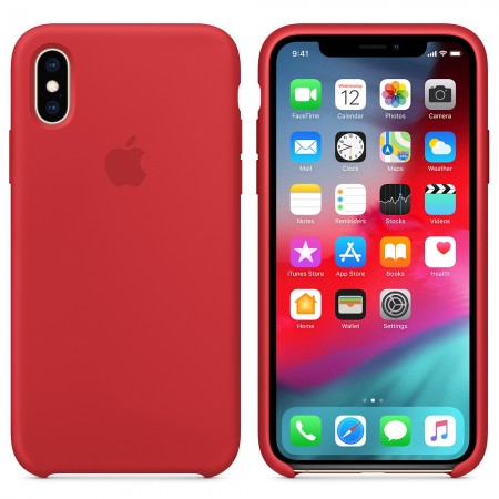 Силиконовый чехол для iPhone XS, (PRODUCT)RED фото 2