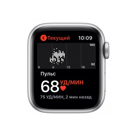 Умные часы Apple Watch Series 5 GPS, 44 мм, корпус из алюминия серебристого цвета, спортивный ремешок белого цвета (MWVD2) фото 6