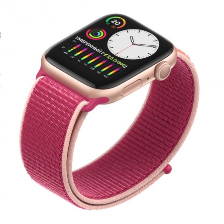 Умные часы Apple Watch Series 5 GPS, 44 мм, корпус из алюминия цвета «розовое золото», спортивный ремешок цвета «розовый песок» (MWVE2) фото 5