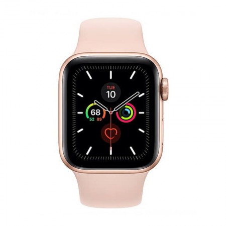 Умные часы Apple Watch Series 5 GPS + Cellular, 40 мм, корпус из алюминия золотого цвета, спортивный ремешок цвета «розовый песок» (MWWP2) фото 2