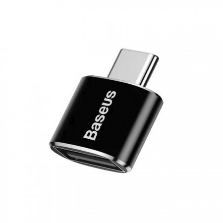 Адаптер Baseus Exquisite Converter Type-C Male to USB Female  Adapter Converter, Черный фото 1