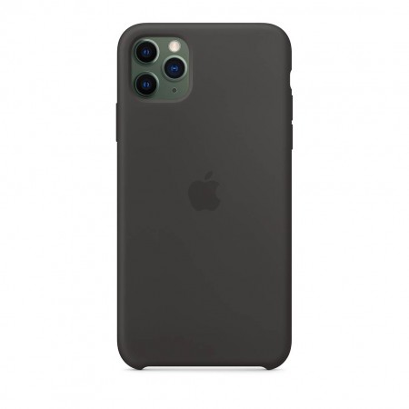 Силиконовый чехол для iPhone 11 Pro Max, Чёрный фото 3