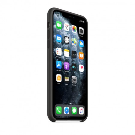 Силиконовый чехол для iPhone 11 Pro Max, Чёрный фото 5