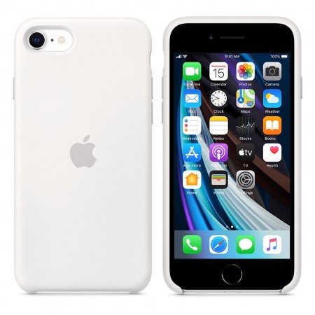 Силиконовый чехол для iPhone SE, Белый фото 4