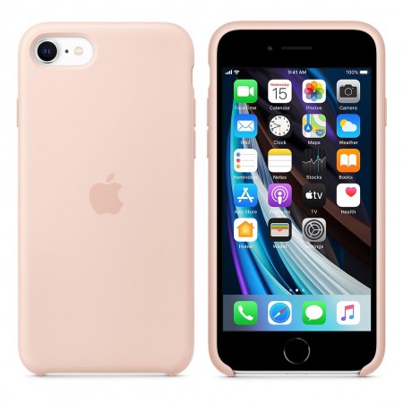 Силиконовый чехол для iPhone SE, Розовый песок фото 4